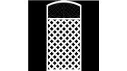 白色铁艺斜格栅1680