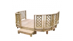 ACQ花园平台 网片护栏-1.5坪弧形