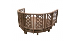 CX新款花园平台 网片护栏-1.0坪弧形