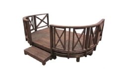 CX新款花园平台 X护栏-1.5坪弧形