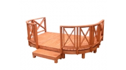 着色花园平台 X护栏-1.5坪弧形