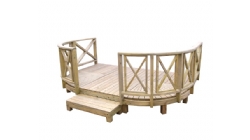 ACQ花园平台 X护栏-1.5坪弧形